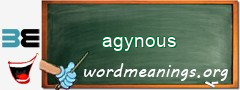 WordMeaning blackboard for agynous